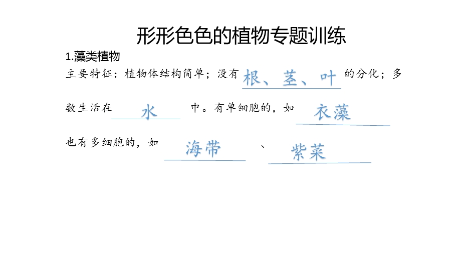 形形色色的植物专题训练ppt课件.pptx_第1页