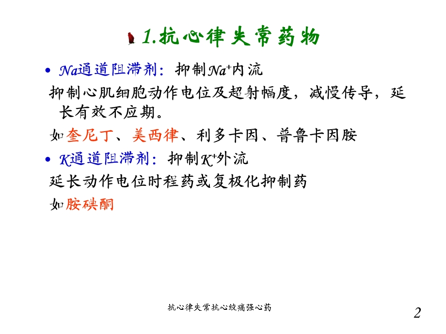 抗心律失常抗心绞痛强心药课件.ppt_第2页