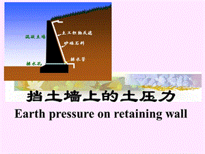 挡土墙上的土压力PPT课件.ppt