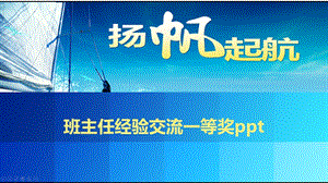 班主任经验交流一等奖课件.pptx