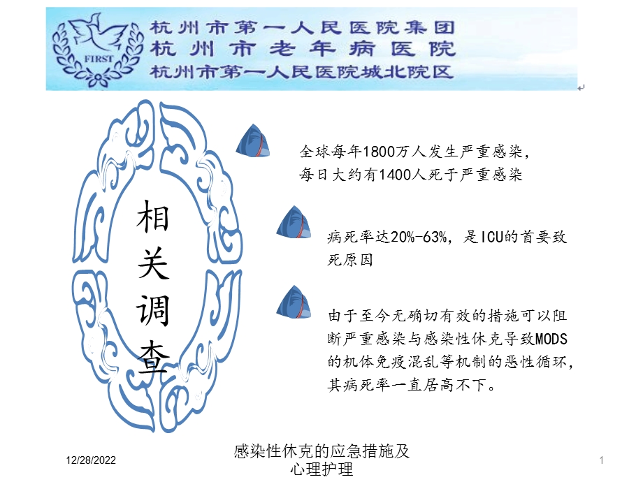 感染性休克的应急措施及心理护理培训课件.ppt_第1页