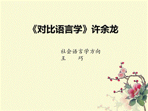 对比语言学第1章ppt课件.ppt