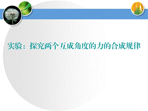 实验：探究两个互成角度的力的合成规律相互作用力优秀课件.pptx