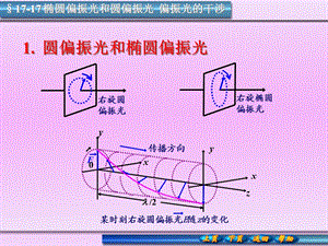 椭圆偏振光和圆偏振光偏振光的干涉ppt课件.ppt