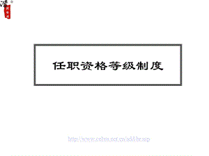 某公司任职资格等级制度ppt课件.ppt