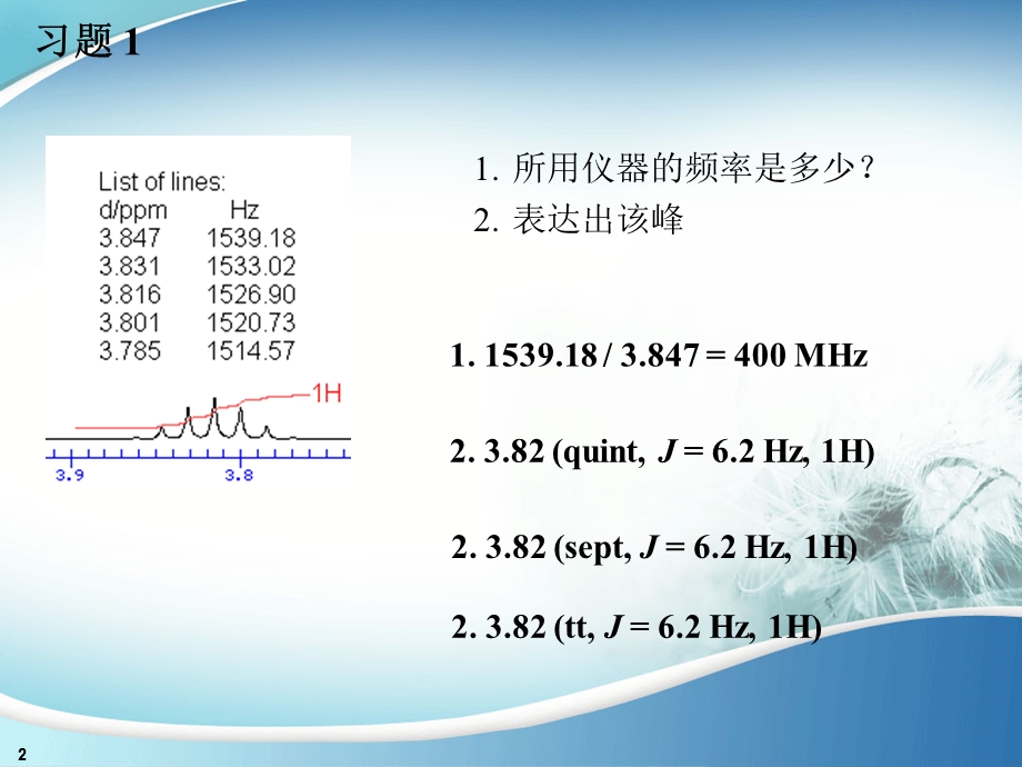 核磁共振氢谱习题及例题和答案ppt课件.ppt_第2页