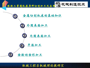 机床切削加工及应用——机械零件表面加工ppt课件.ppt