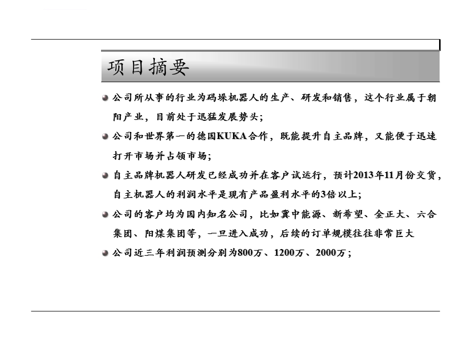 机器人项目商业计划书ppt课件.ppt_第2页