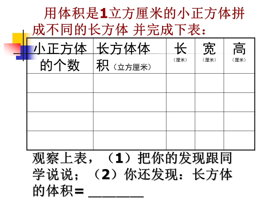 新人教版五年级数学下册《长方体和正方体体积计算》PPT课件.ppt_第3页