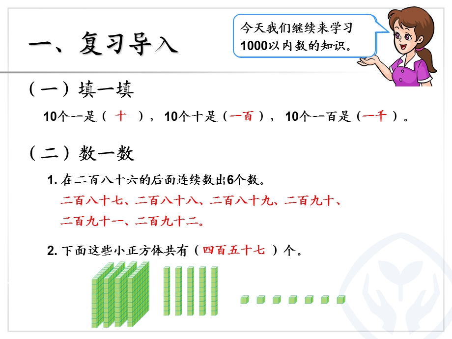 新人教版二年级下册数学第七单元千以内数的组成读写ppt课件.ppt_第2页