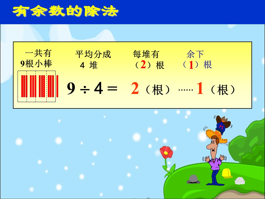 新人教版二年级数学下册有余数的除法整理与复习ppt课件.ppt_第2页