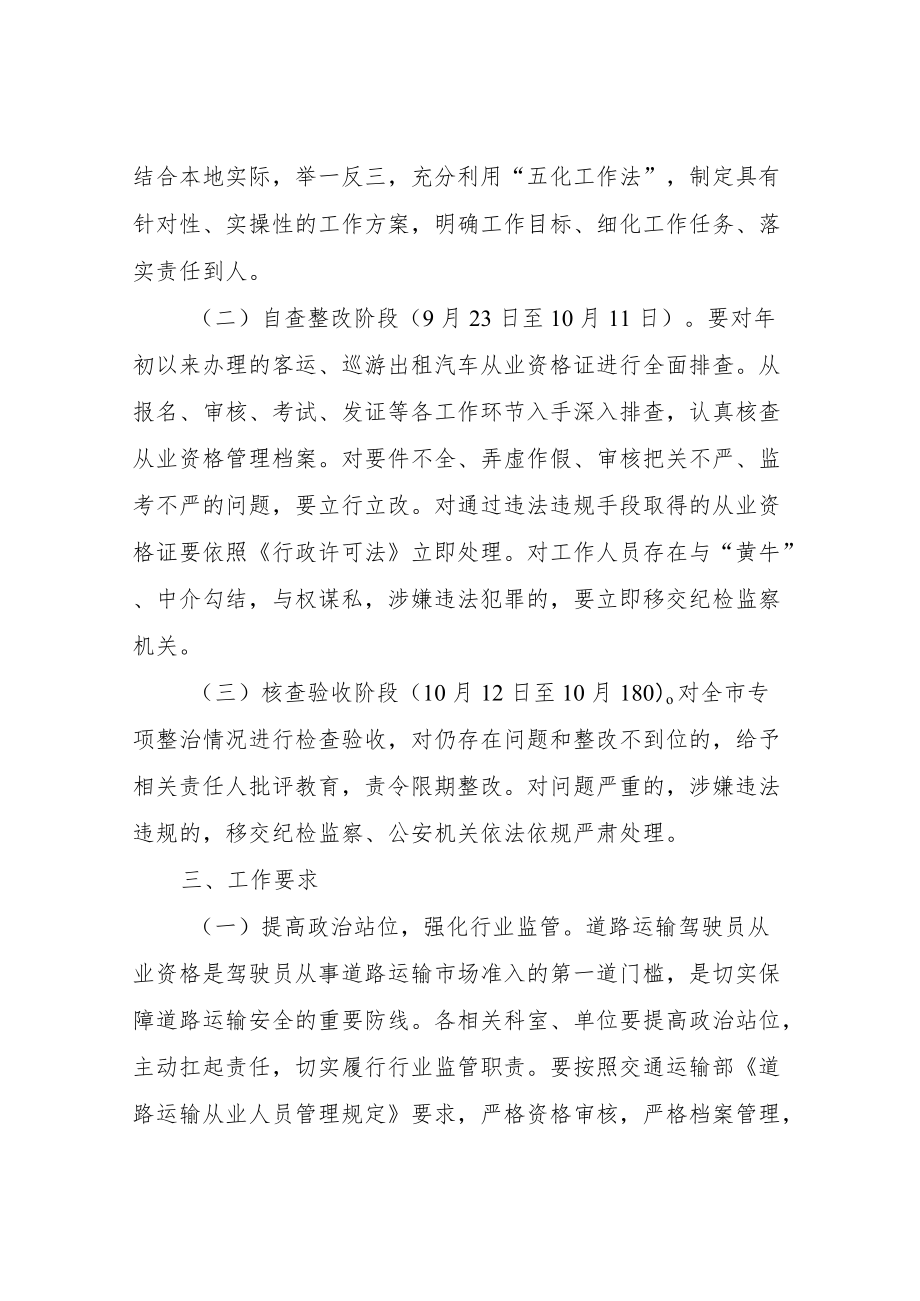 XX市交通运输从业资格管理工作专项整治行动实施方案.docx_第2页