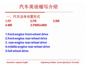 最全汽车英语缩写介绍ppt课件.ppt