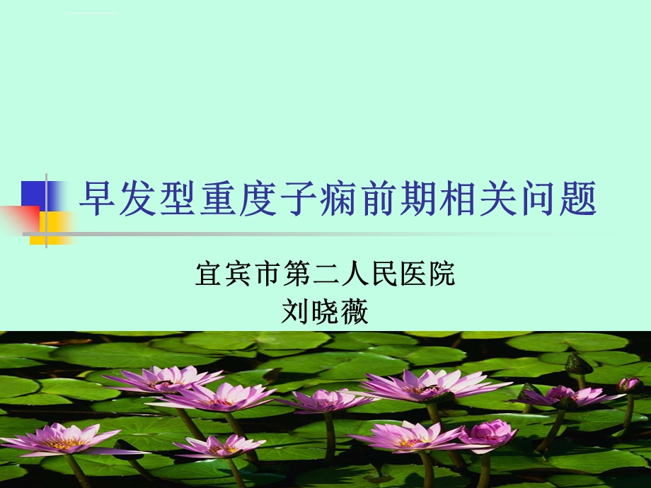 早发型重度子痫前期ppt课件.ppt_第1页