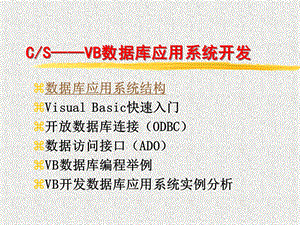 用VB开发数据库连接(一)ppt课件.ppt