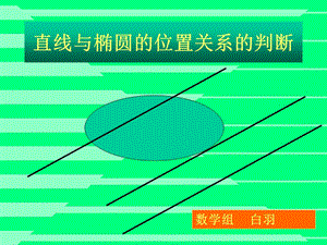 直线与椭圆的位置关系的判断ppt课件.ppt