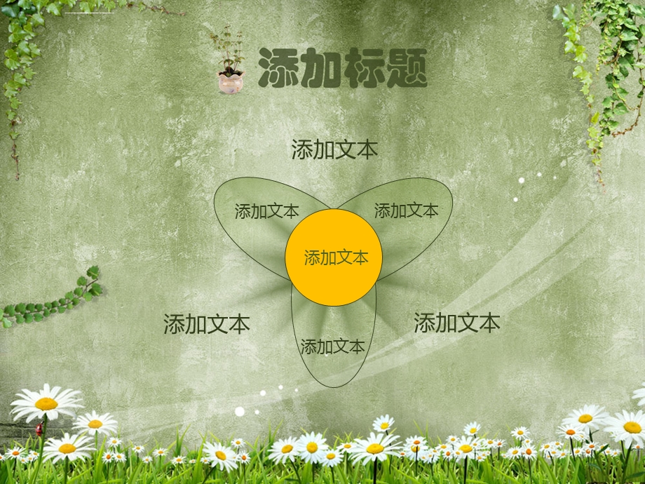 清新春天野菊花ppt图表模板课件.ppt_第2页