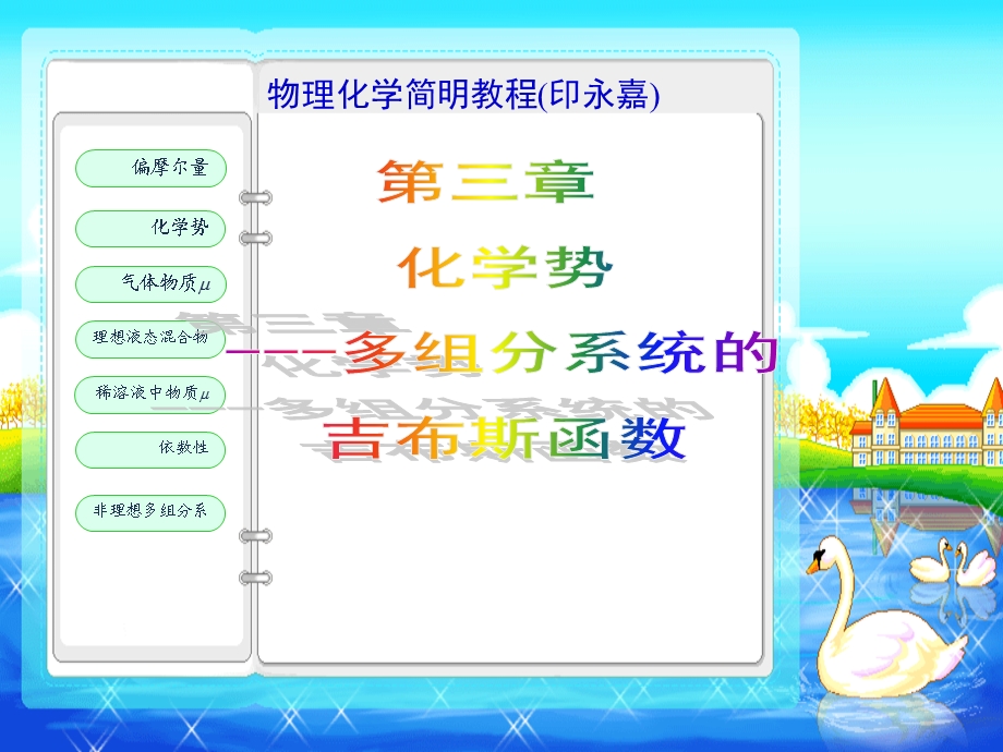 物理化学简明教程(印永嘉)化学势ppt课件.pptx_第1页