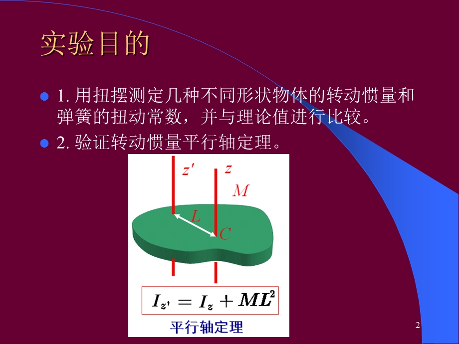 物体转动惯量的测量ppt课件.ppt_第2页