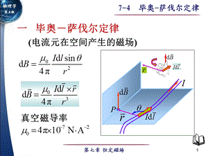 毕奥萨伐尔定律介绍ppt课件.ppt