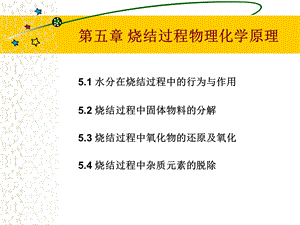 烧结过程物理化学反应ppt课件.ppt