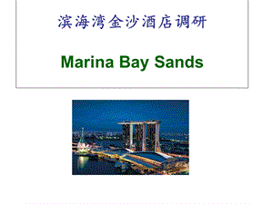 滨海湾金沙酒店调研ppt课件.ppt