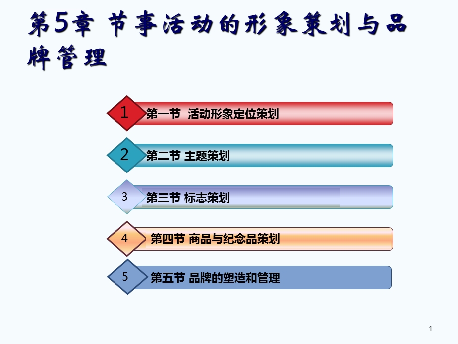 第5章节事活动的形象策划与品牌管理ppt课件.ppt_第1页