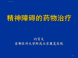 精神障碍的药物治疗ppt课件.ppt