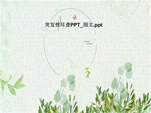 突发性耳聋ppt图文课件.pptx