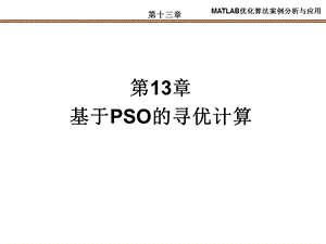 第13章基于PSO的寻优计算ppt课件.ppt