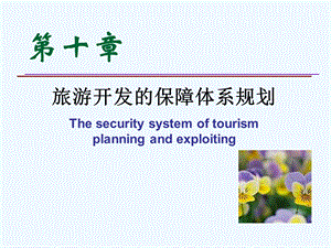 第十章旅游开发的保障体系规划ppt课件.ppt