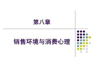 第八章销售环境与消费心理ppt课件.ppt