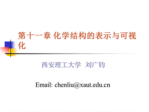 第十一章化学结构的表示与可视化ppt课件.ppt