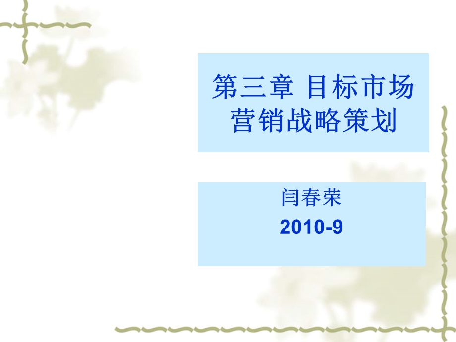 目标市场营销战略策划ppt课件.ppt_第1页