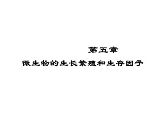 第五章微生物的生长繁殖与生存因子ppt课件.ppt