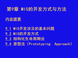 第9章MIS的开发方式与方法ppt课件.ppt