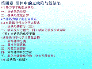 第四章晶体中的点缺陷和面缺陷ppt课件.ppt