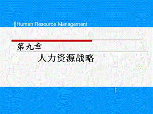 第9章人力资源战略ppt课件.ppt