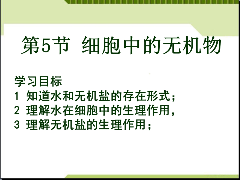 细胞中的无机物ppt课件.ppt_第1页