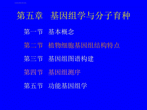 第五章基因组学与分子育种ppt课件.ppt