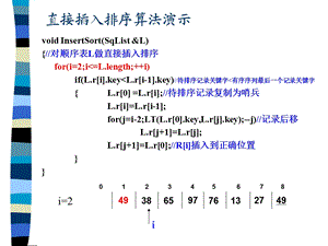 直接插入排序算法演示ppt课件.ppt