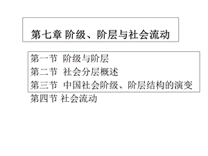 第七章阶级、阶层与社会流动ppt课件.ppt