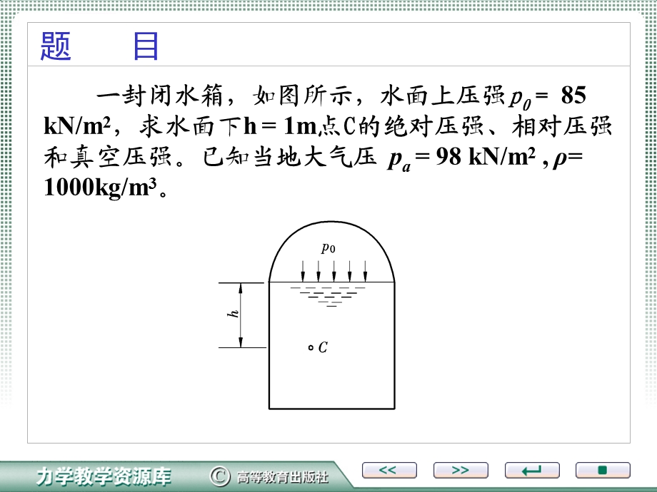 流体静力学习题ppt课件.ppt_第2页