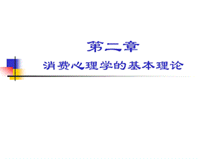 第二章消费心理学的基本理论ppt课件.ppt