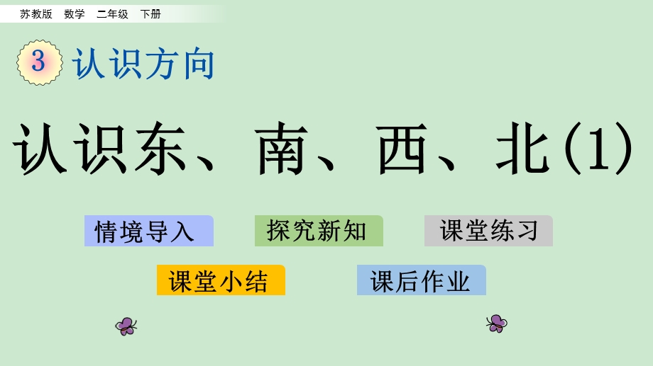 苏教版二年级数学下册第三单元《认识方向》PPT课件.ppt_第1页