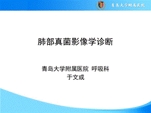 肺部真菌影像学诊断ppt课件.ppt