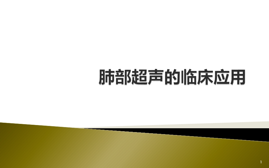 肺部超声的临床应用ppt课件.pptx_第1页