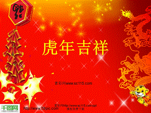 虎年吉祥春节气氛ppt模板课件.ppt