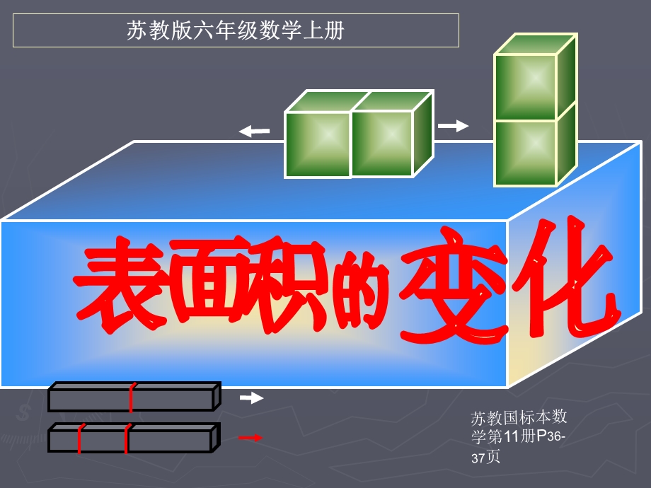 苏教版数学六年级上册《表面积的变化》优质课ppt课件.ppt_第1页