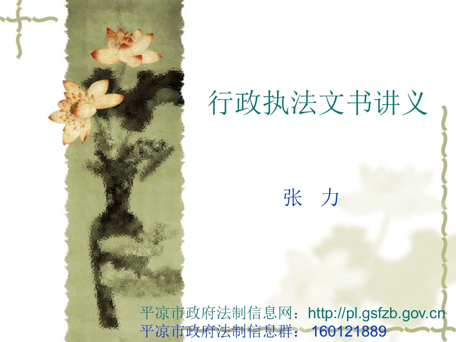 行政执法文书ppt课件.ppt_第1页